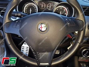 alfa romeo mito giulietta ADESIVI decal cover volante full sticker carbonlook - Imagen 1 de 5