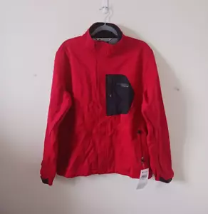 Columbia Titanium Mens Jacket Sz L Red Omni-Heat Full Zip Lined Thermal Pockets - Picture 1 of 13