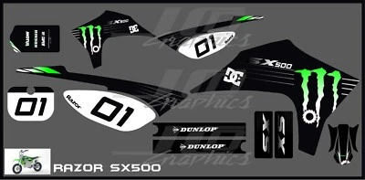 Razor SX500 graphics kit decals THICK AND HIGH GLOSS  - Image 1 of 2