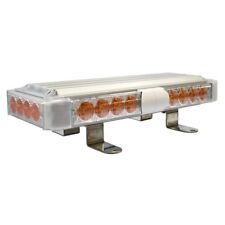 Permanent Mount Amber LED Warning Light With 12 Flash Patterns 10-30 Volt DC