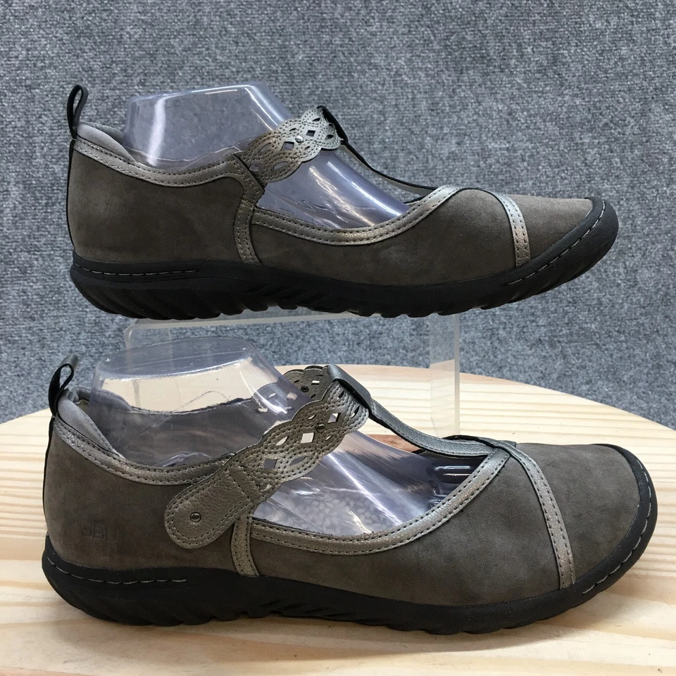 JBU Jambu 鞋女式 12 M Buttercup 休闲 TStrap Mary Jane 平底鞋灰色面料 — 第 1/4 张图片
