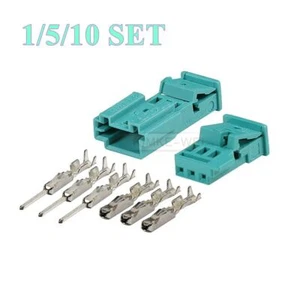 3 Pin TE MQS Automotive Male Female Tweeter Connector Plug Socket Kit for BMW VW - Picture 1 of 3