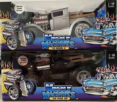 Camioneta Ford Modelo A 1/18 29 (naranja, negro, plateado) máquinas musculares Foto 1 de 4