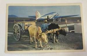 c1950s AMERICAN AIRLINES Aviation Advertising Postcard "Route of the Flagships" - Picture 1 of 2