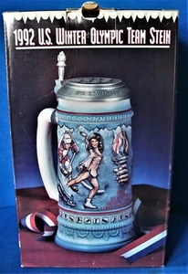 Limited Edition 1992 US Olympic Team Stein IOB In Original Box Anheuser Busch - Picture 1 of 12