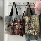 Tote Bag Shoulder Oil Painting Style Cartoon Printing Large Capacity Handbags
