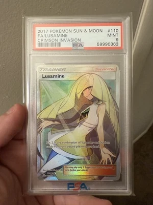 2017 Pokémon Sun & Moon Crimson Invasion Lusamine 110/111 PSA 9 - Image 1 of 2