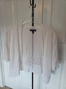 Jessica Howard Damen weißer Pullover weiß Shrug Sweater Größe 2x (3x fällt klein aus) - Bild 1 von 5