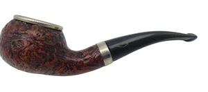 Brebbia Sabbiata Italy Tobacco Pipe Silver Band Bent Stem Vintage - Picture 1 of 5