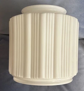 VINTAGE ART DECO ARTS AND CRAFTS PENDANT LIGHT GLOBE BARREL 6" FITTER A - Picture 1 of 6