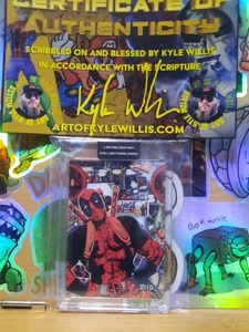 Kyle Willis Deadpool Comic Strip  Art Card   #3/10  Sealed & #'d /Signed & COA!! - Picture 1 of 20