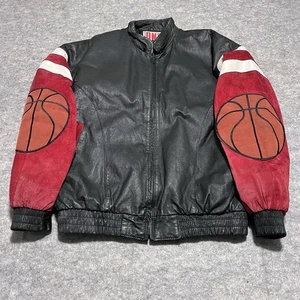 Chaqueta de cuero vintage para hombre Chicago Bulls talla "más grande" hecha en Corea - Imagen 1 de 13