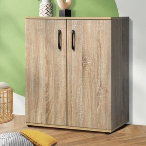 Oikiture Bathroom Storage Cabinet Sideboard Freestanding Cupboard Organiser - Picture 1 of 10