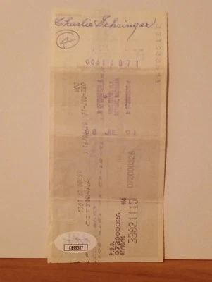 Cheque personal firmado por Charlie Gehringer certificado por la JSA (CB99387) Foto 1 de 4