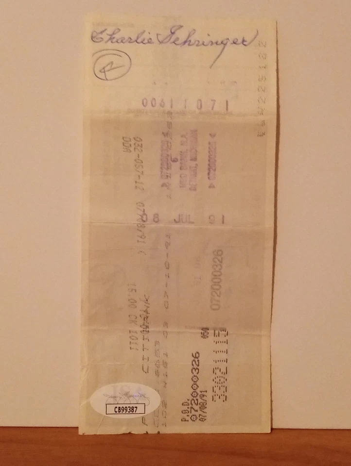 Charlie Gehringer Signed Personal Check JSA certified(CB99387) - Image 1 of 4