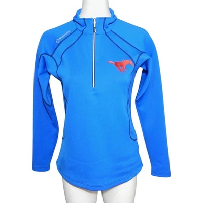 Pullover Sunice para mujer Megan elástico cuarto cremallera talla mediana azul rojo Mustang Foto 1 de 4