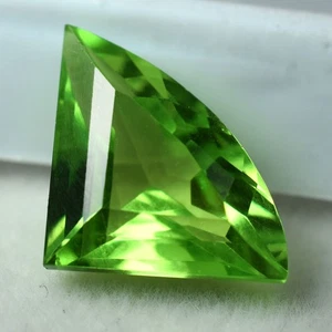 NATURAL Peridot Green 8.15 Ct CERTIFIED Gemstone FANCY CUT Faceted Stone - Picture 1 of 7