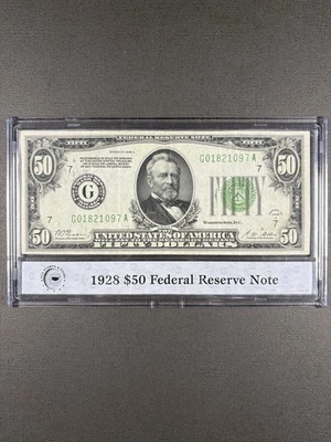 1928-A $50 Federal Reserve Note Chicago Redeemable In Gold On Demand - Image 1 of 4