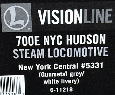 Lionel VISIONLine 6-11218 NEW YORK CENTRAL 4-6-4 700E Hudson Steam Engine #5331 - Image 1 of 4