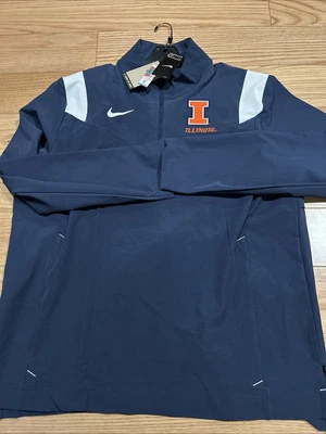 Nike NCAA Illinois Fighting Illini Team Issue Coaches Woven Training Jacket Sz S - Image 1 of 4