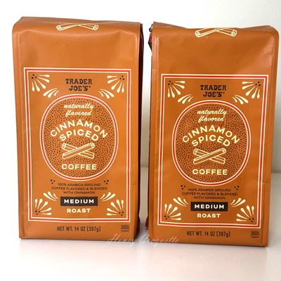 2 包 Trader Joe's 肉桂香料咖啡 14 盎司每包限量版 — 第 1/2 张图片