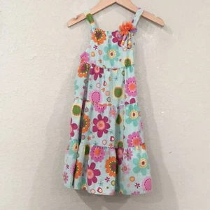 Sophia Rose Girls Sz 5 Floral Summer Tank Dress 100% Cotton - Picture 1 of 8