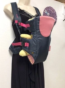 Infantino Infant Back Carrier Blue Pink Solid Polyurethane Foam 134 - Picture 1 of 11
