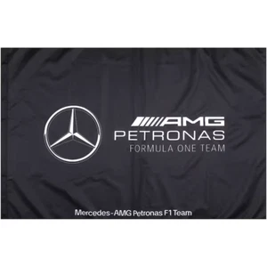 Mercedes AMG Petronas F1 Team Flag Black 35" x47" NEW (Benz Racing Formula 1) - Picture 1 of 1
