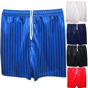 Pantaloncini calcio unisex ragazzo ragazza bambini scuola sport righe ombra pe - Foto 1 di 10