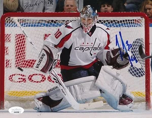 Foto autografiada de 8x10 de Michal Neuvirth Washington Capitals JSA - Imagen 1 de 2