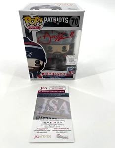 JULIAN EDELMAN AUTOGRAPHED NEW ENGLAND PATRIOTS FUNKO POP JSA WITNESS COA - Picture 1 of 5