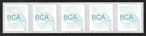 U.S. NEW BCA Self-Adhesive Coil Test Stamp, Strip of 5 MNH XF - Picture 1 of 1