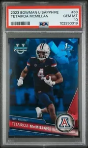 Bowman U Sapphire 2023 - Tetairoa McMillan Bowman First RC No. 68 PSA 10 - Imagen 1 de 2
