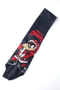 Vintage 1996 Looney Tunes Mania Tie Christmas Santa Taz "I Don't Do Chimneys" - Bild 1 von 3