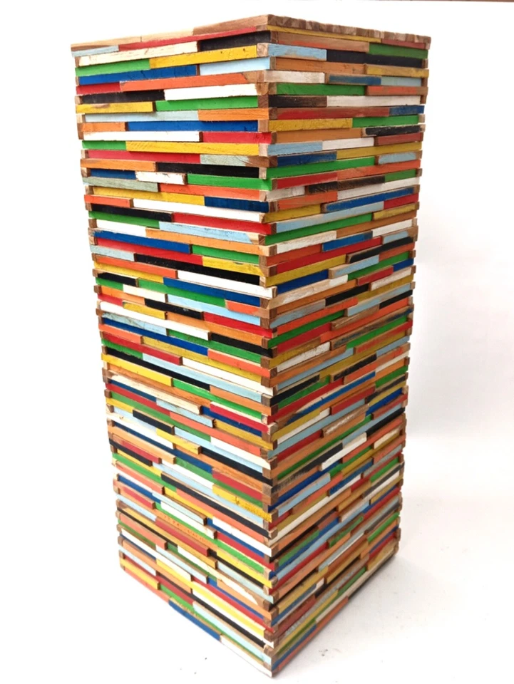 Side Table Wood Real Wood Upcycling Sitting Stool Handmade Stools - Image 1 of 1