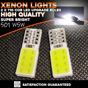 T10 W5W LED Bulb 501 SIDE LIGHT INTERIOR BULBS COB HIGH POWER XENON WHITE BULB - Picture 1 of 3