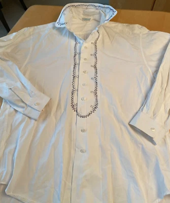 VINTAGE INDYGO KENAR EMBROIDERED BUTTON UP WESTERN WEAR SHIRT WOMENS SZ L - Image 1 of 4