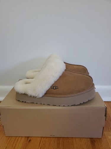 Pantofole slip on dischetto donna Ugg US 9 castagno