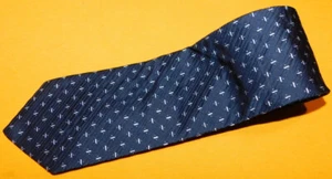 MEN'S TINO COSMA MADE IN ITALY BLUE/WHITE CROSS MOTIF TIE - DESIGNER TIES. - Picture 1 of 3
