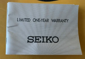 Vintage 1970s Seiko Warranty Booklet We Have More Watches & Accessories Listed - Picture 1 of 7