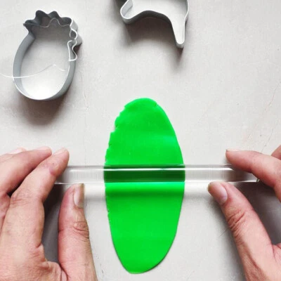 1x Clear Solid Roller Durable Polymer Acrylic Craft Rolling Pin Clay Art Tool - image 1 of 4