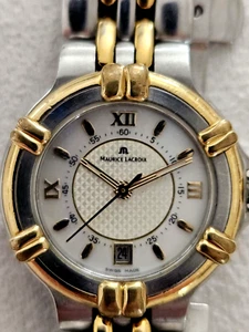 Maurice Lacroix Swiss ladies 18k G20 gold plated sapphire crystal 75326 watch - Picture 1 of 11