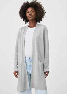 Splendid Retreat Cashmere Blend Long Open Front Cardigan Sweater Gray S EUC  JO - Image 1 of 4