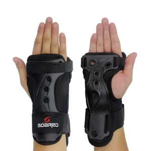 1 Pair Winter Ski Snowboard Hand Palm Protector Wrist Guard Support Brace Gloves - Picture 1 of 10