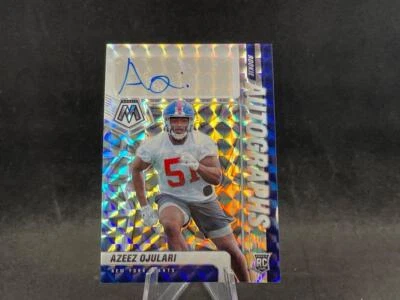 2021 PANINI MOSAIC AZEEZ OJULARI RA-98 ROOKIE REACTIVE SILVER PRIZMS AUTO GIANTS - Image 1 of 2