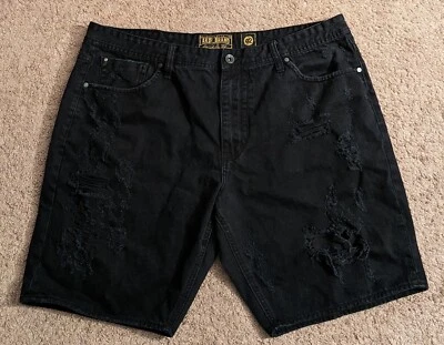 Akoo Shorts Men 42 Black Distressed Patton Live Full Live Well  - Image 1 of 4