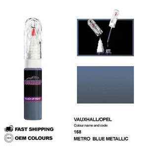 FOR OPEL VAUXHALL METRO BLUE 168 Touch Up Paint Pen Brush Fix Kit Scratch Chip - Picture 1 of 8