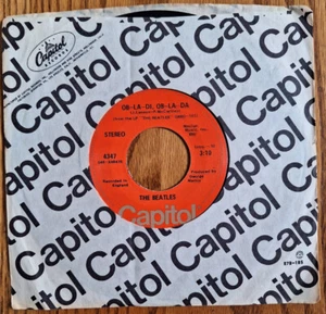 Vintage 45 RPM The Beatles Capitol Julia & Ob-La-Di Ob, La, Da 4347 1976 - Imagen 1 de 3