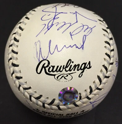 2003 All Star Game Team Signed Baseball 24 auto Ichiro Roy Halladay MLB Holo COA - Image 1 of 4