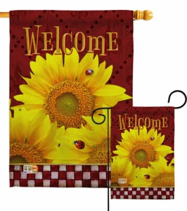 Golden Sunflowers Garden Flag Floral Spring Decorative Gift Yard House Banner - Picture 1 of 17